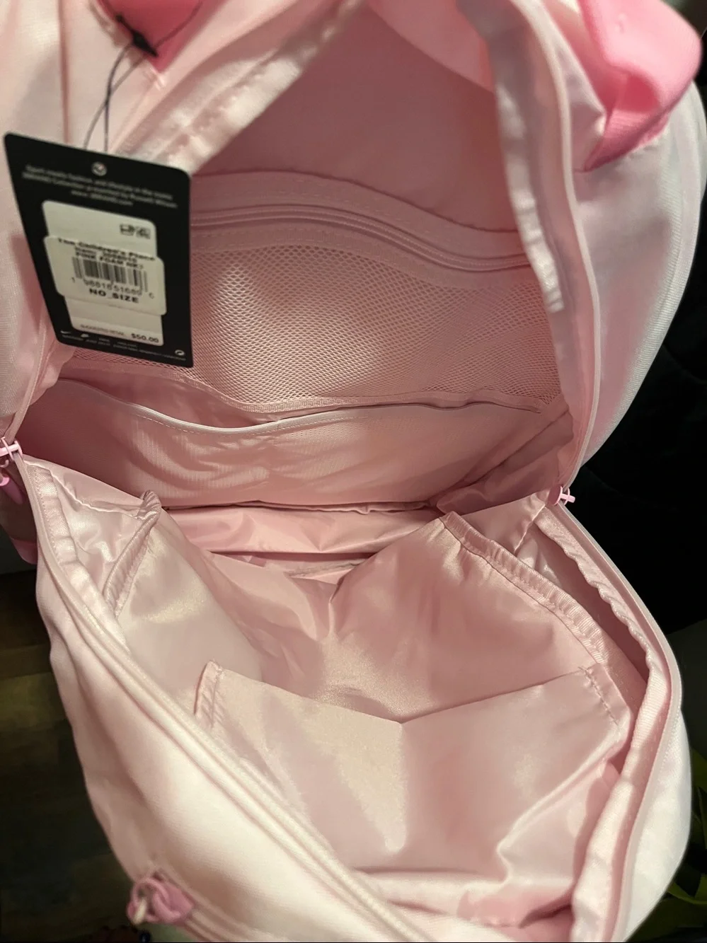 Nike Light Pink Backpack with White Swoosh